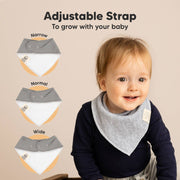 8 Pack Organic Cotton Bandana Bibs - Nordic