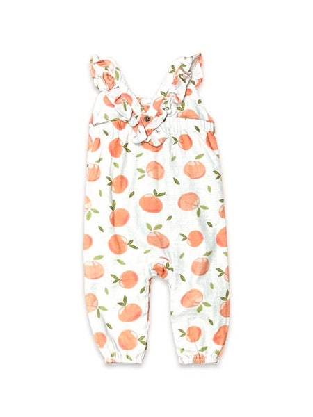Peaches Ruffle & Button Sleeveless Jumpsuit
