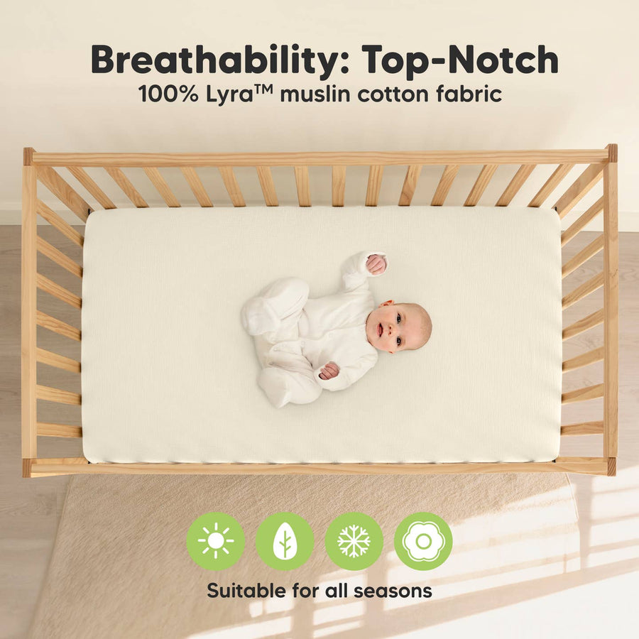 2 Pack Lyra Muslin Crib Sheets - Willow