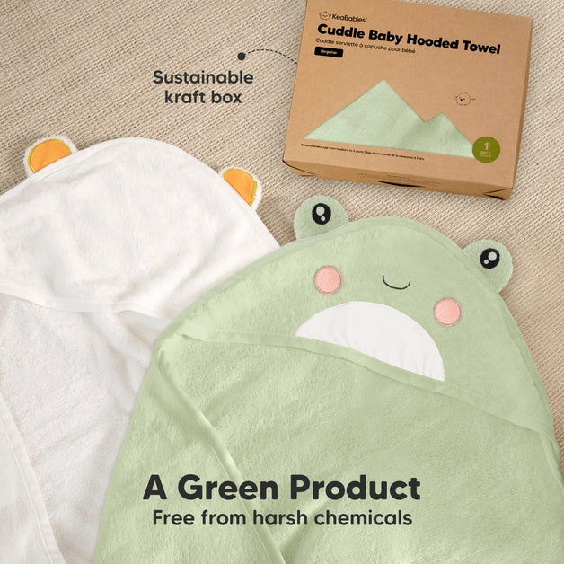 Cuddle Baby Hooded Towel - Frog