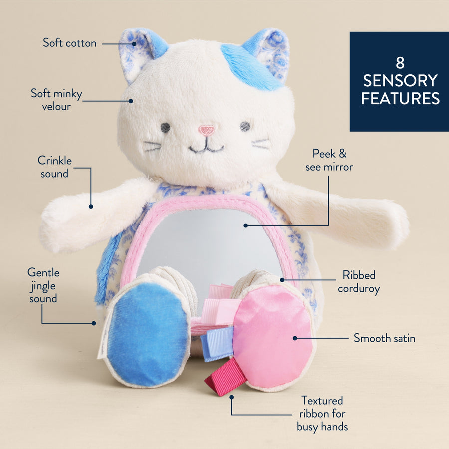 Itzy Bitzy Sensory Tummy Time Mirror - Kitty