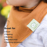 Organic Cotton Bandana Bibs - Hunter