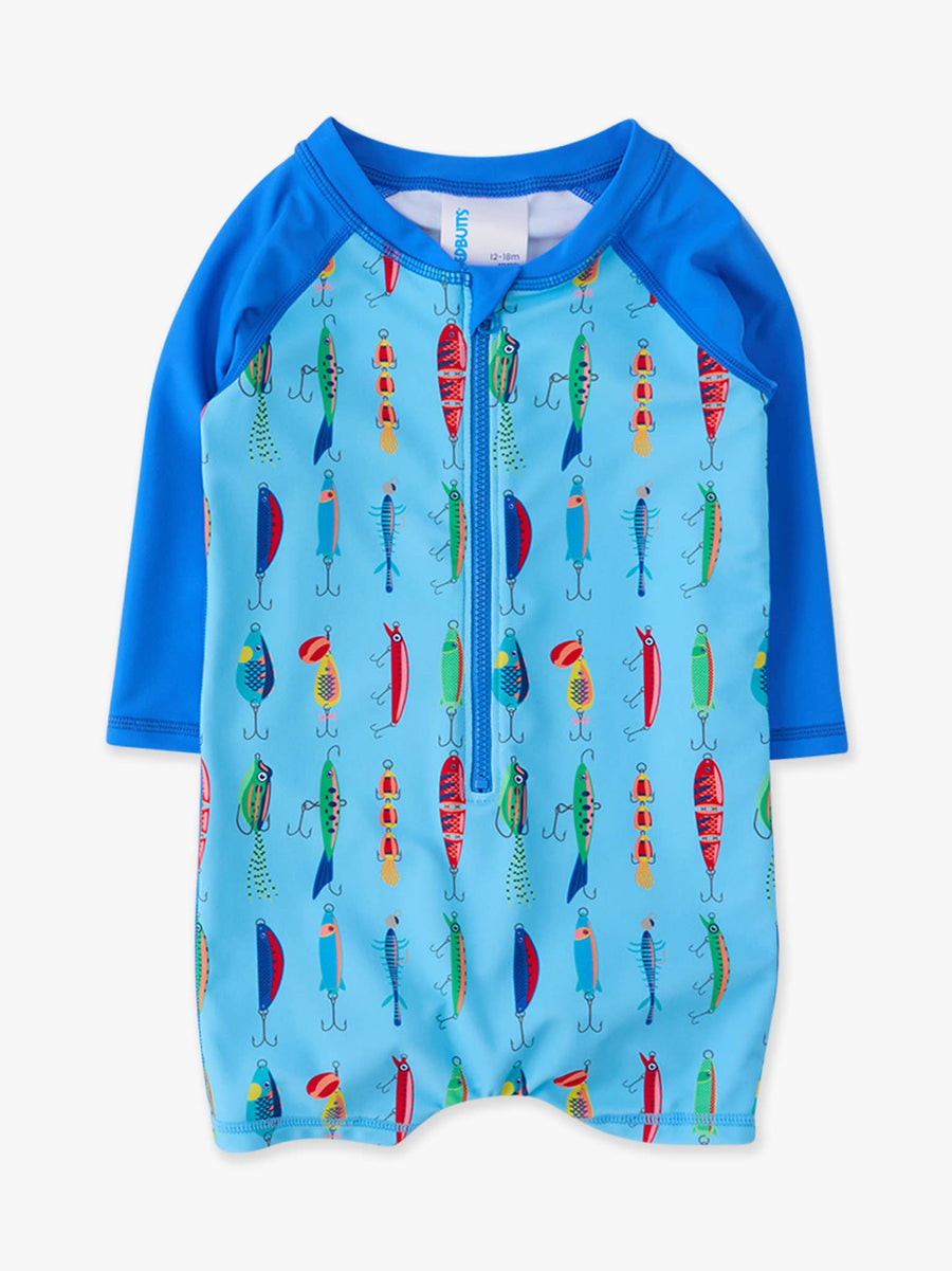 Gone Fishin' Long Sleeve Sunsuit