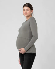 Organic Cotton Nursing Top - Moss