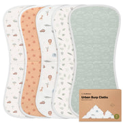 Organic Urban Burp Cloths - Wilderness - Set of 5