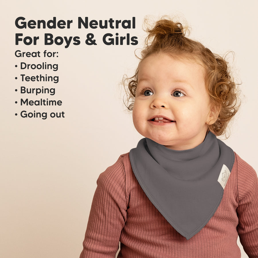 8 Pack Organic Cotton Bandana Bibs - Terracotta