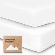 Organic Fitted Crib Sheet Soft White - Set of 2