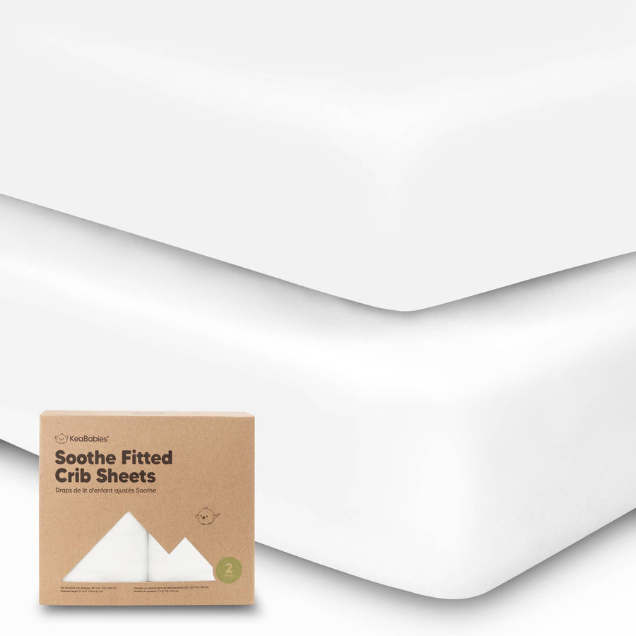 Organic Fitted Crib Sheet Soft White - Set of 2