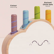 Wooden Rainbow Cloud Pop Up