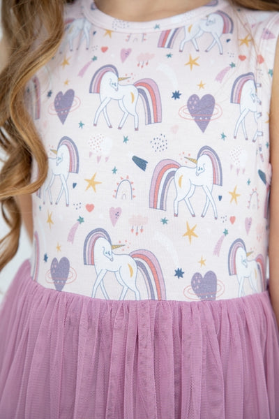 Tulle Tutu Dress - Rainbow Unicorn