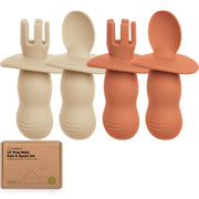 4 Pack Silicone Baby Spoon and Fork Set