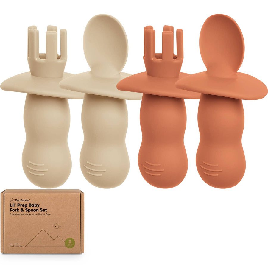 4 Pack Silicone Baby Spoon and Fork Set