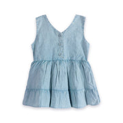River Soft Denim Washed Baby Dress + Bloomer