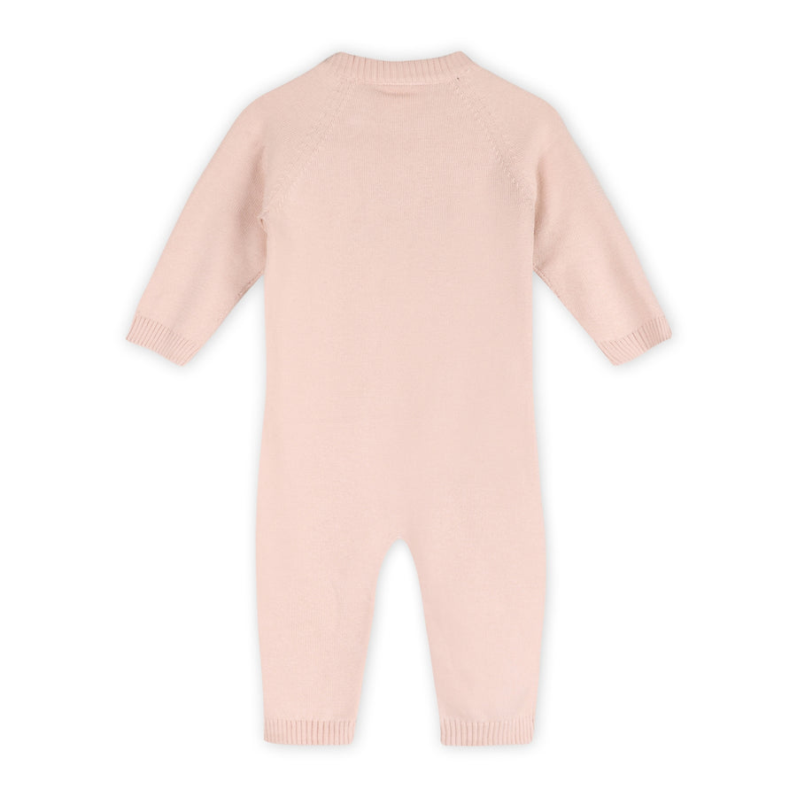 Owl Embroidered Baby Knit Organic Cotton Jumpsuit