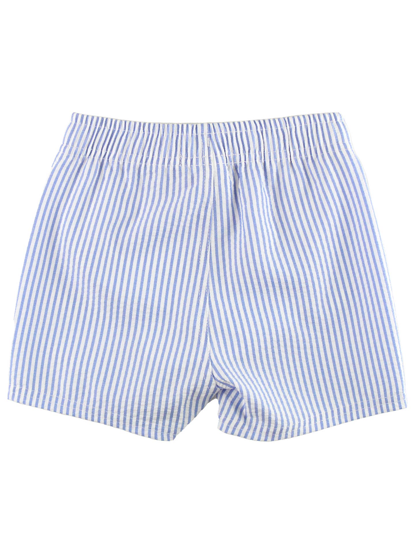 Periwinkle Blue Seersucker Swim Trunks
