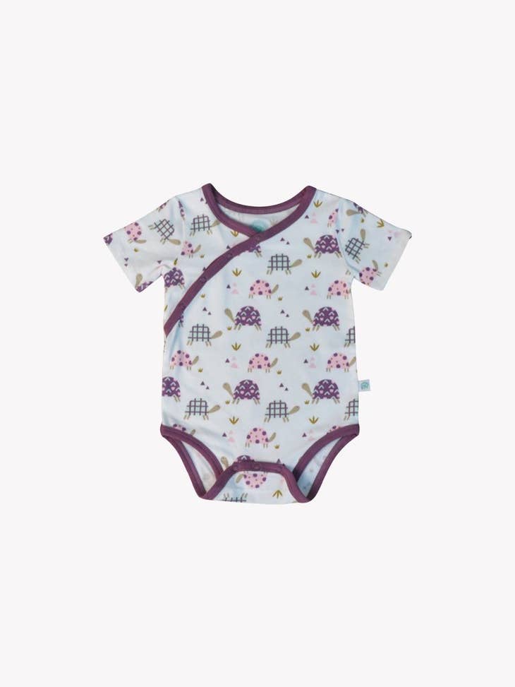 Shoulder Snap Short Sleeve Onesie - Tilly Tortoise