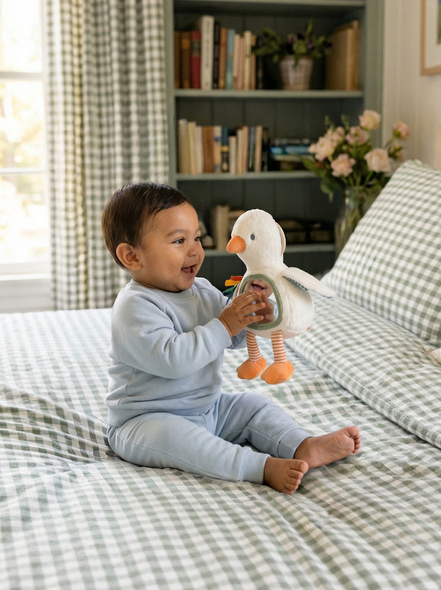Itzy Bitzy Sensory Tummy Time Mirror - Goose