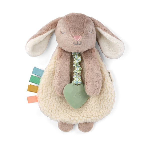 Itzy Lovey™ Taupe Bunny Plush with Silicone Teether Toy
