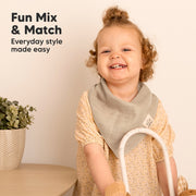8 Pack Lumi Organic Cotton Muslin Bandana Bibs - Lavender