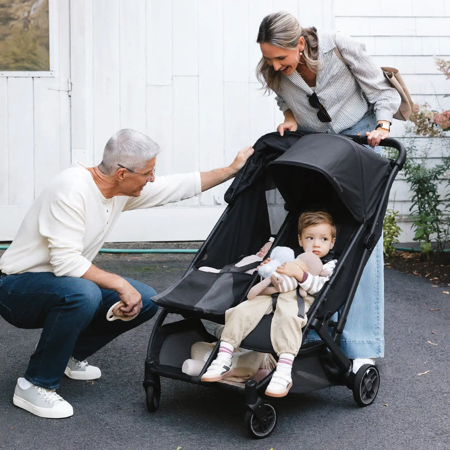 UPPAbaby Minu Duo - Jake (Charcoal - Carbon Frame - Black Leather)