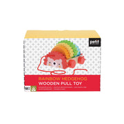 Wooden Pull Toy - Rainbow Hedgehog