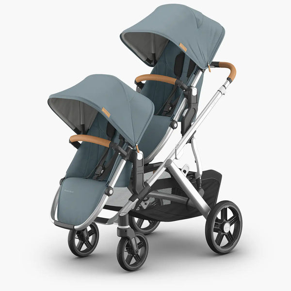 UPPAbaby Vista V3 Rumbleseat -  Callum (Stone Blue/Silver Frame/Sand Leather)