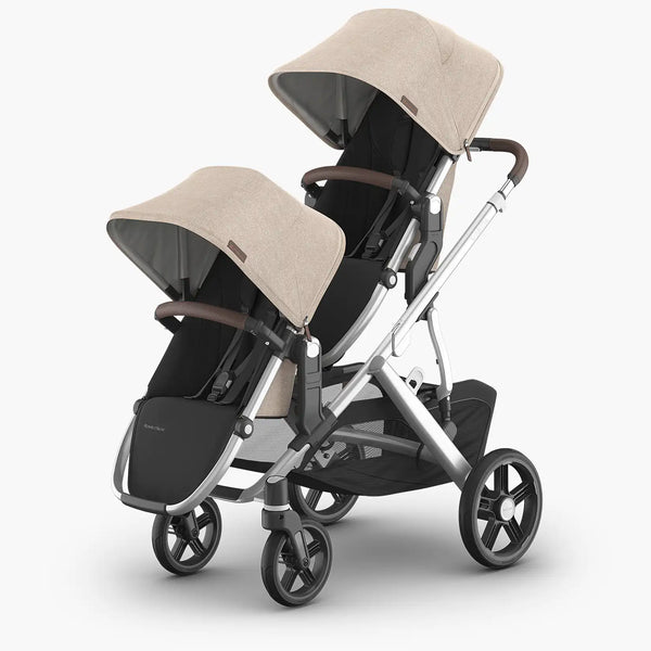 UPPAbaby Vista V3 Rumbleseat -  Declan (Oat Mélange/Silver Frame/Chestnut Leather)