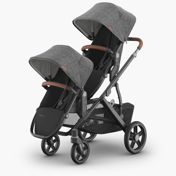 UPPAbaby Vista V3 Rumbleseat - Greyson (Charcoal Mélange/Carbon Frame/Saddle Leather)