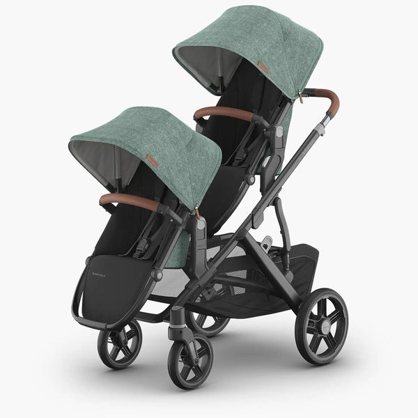 UPPAbaby Vista V3 Rumbleseat - Gwen (Green Mélange/Carbon Frame/Saddle Leather)