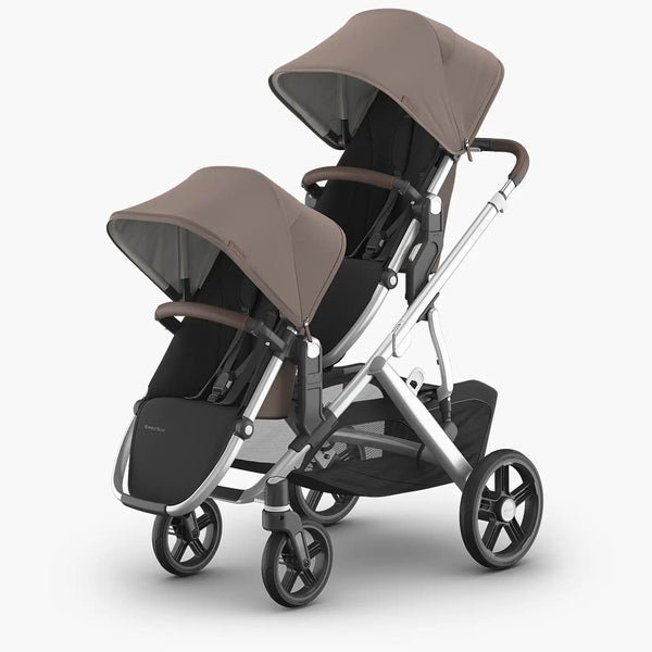 UPPAbaby Vista V3 Rumbleseat - Theo (Dark Taupe/Silver Frame/Chestnut Leather)