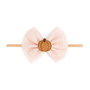 Tulle Bow Baby Headband -  Pumpkin