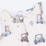 Sleeveless Shortie Romper - Zooming Golf Carts