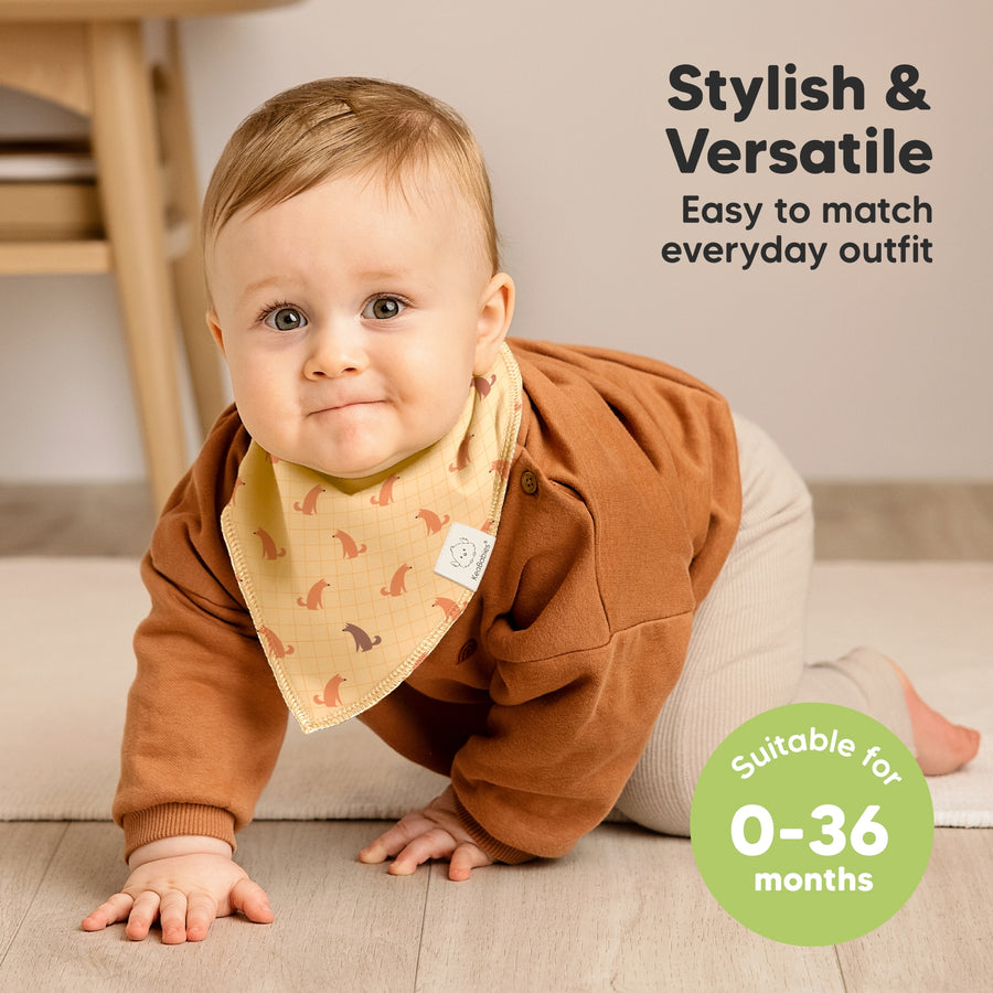 8 Pack Organic Cotton Bandana Bibs - Pets & Paws