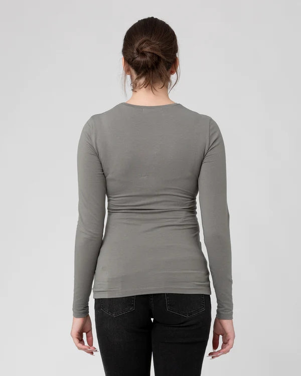 Organic Cotton Nursing Top - Moss
