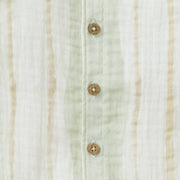 Pacific Stripe Baby Boy Romper - Green Wash