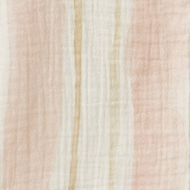 Pacific Stripe Organic Baby Girl Romper - Whipped Peach