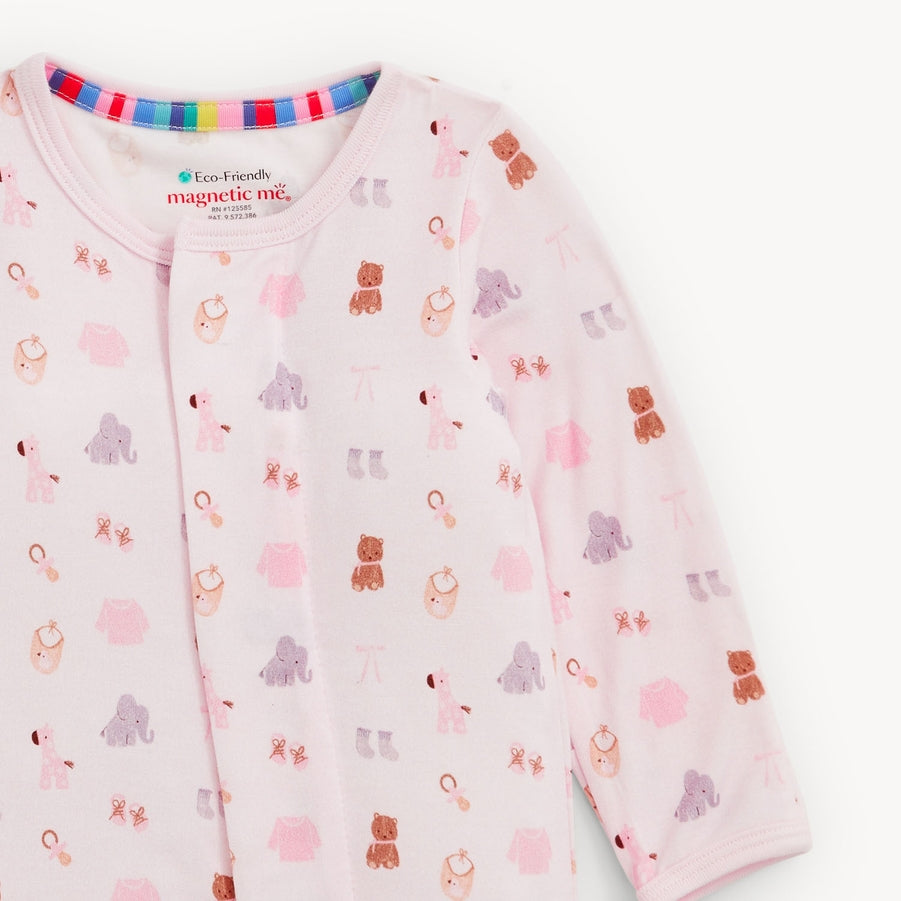 Modal Magnetic Footie - Pink Nursery Nostalgia