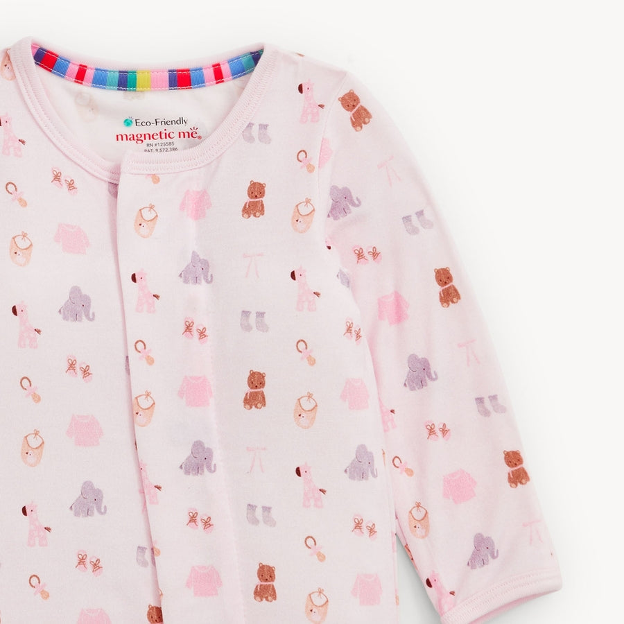Modal Magnetic Footie - Pink Nursery Nostalgia