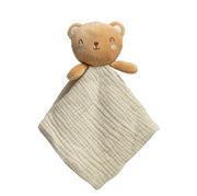 Bear Snuggle Blanket - Organic Cotton Muslin Lovey