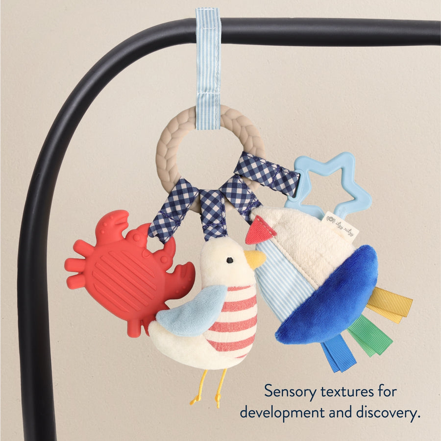 Bitzy Busy Ring™ Teething Activity Toy - Nautical