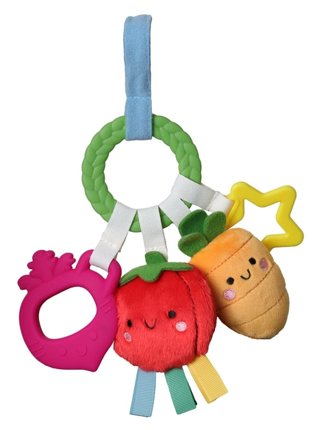 Bitzy Busy Ring™ Teething Activity Toy - Veggie