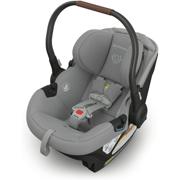 UPPAbaby Aria Lightweight Infant Car Seat - Anthony (Light Grey - Chestnut Leather)