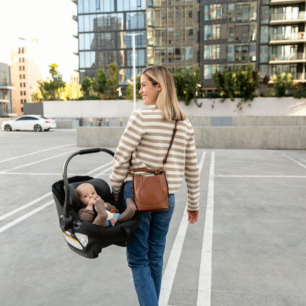 UPPAbaby Aria Lightweight Infant Car Seat - Jake (Charcoal - Black Leather)