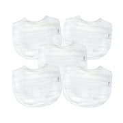Organic Cotton Muslin Bibs (Pack of 5) - Various Colors
