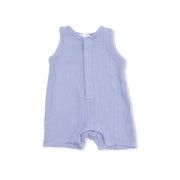 Sleeveless Shortie Romper - Blue Blizzard