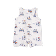Sleeveless Shortie Romper - Zooming Golf Carts