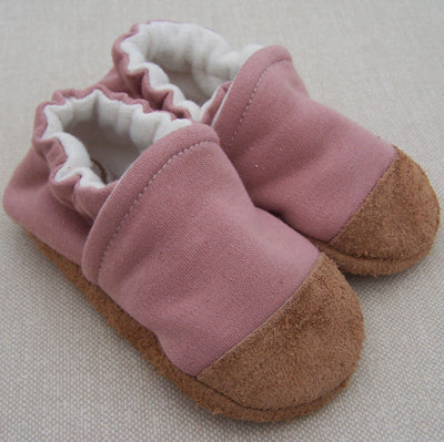 Organic Cotton Knit Slippers -  Rosewood Waffle Weave