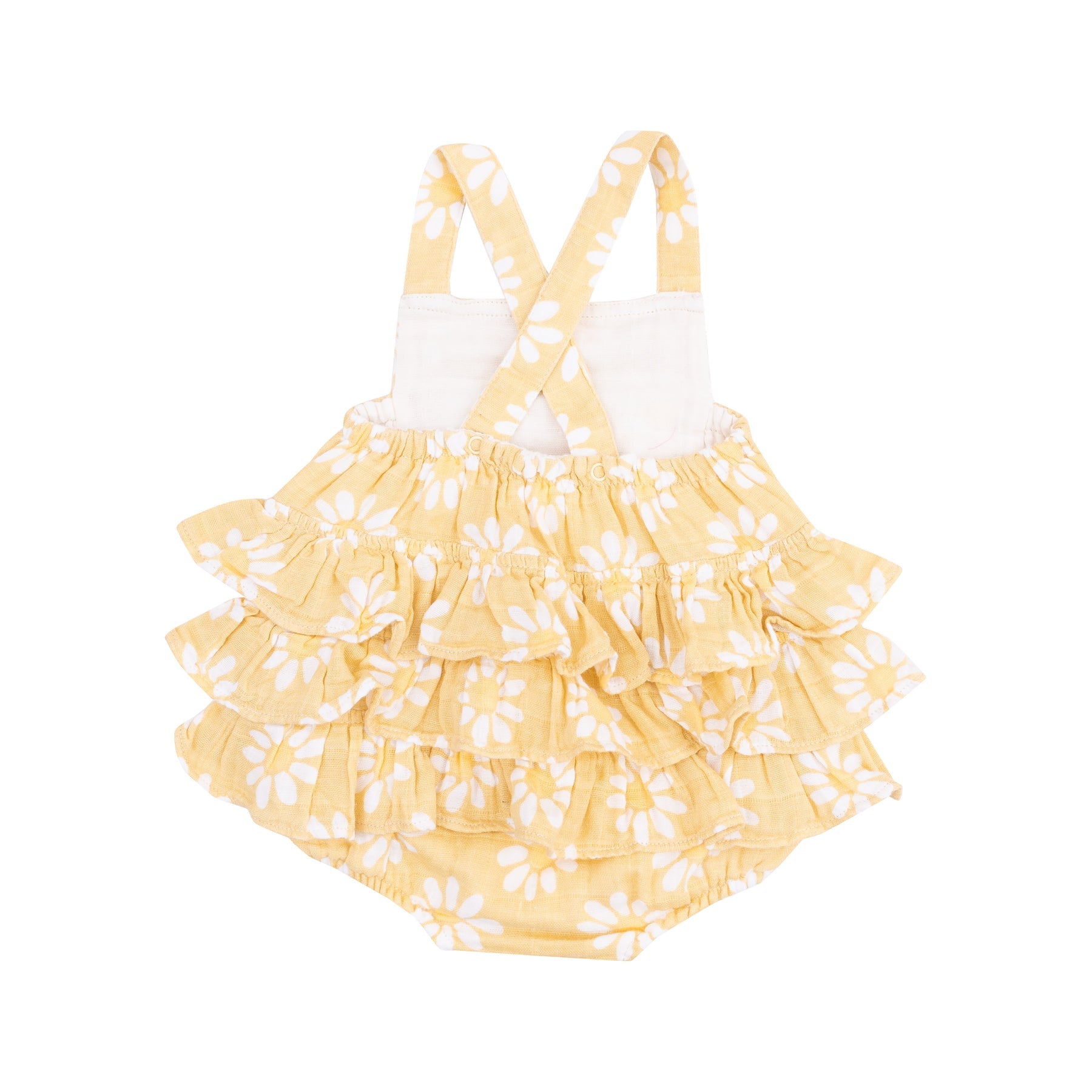 Ruffle Sunsuit - Yellow Mod Daisy