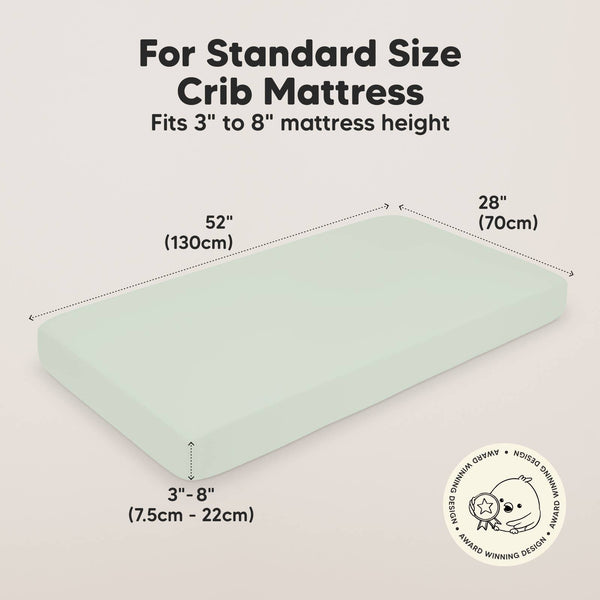 2 Pack Isla Fitted Crib Sheet - Sage