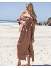 Amber Maternity Dress - Terracotta